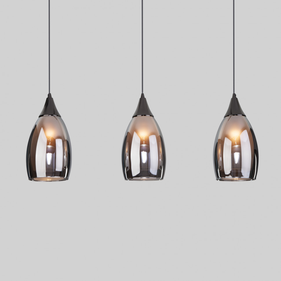 Подвесной светильник со стеклянным плафоном 50285/3 черный жемчуг фото 1 — Multielectrika