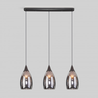 Подвесной светильник со стеклянным плафоном 50285/3 черный жемчуг — Multielectrika