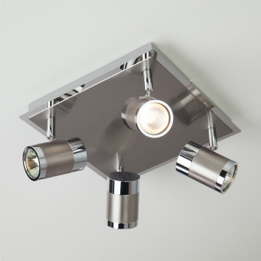 Потолочный светильник с металлическими плафонами 20058/4 перламутровый сатин — Multielectrika