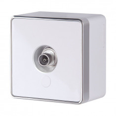 ТВ-розетка оконечная Gallant белая W5083001 &mdash; Multielectrika