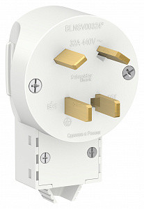 Вилка силовая BLANCA 3P+N 32А 400В белая Schneider electric BLNSV003241 &mdash; Multielectrika