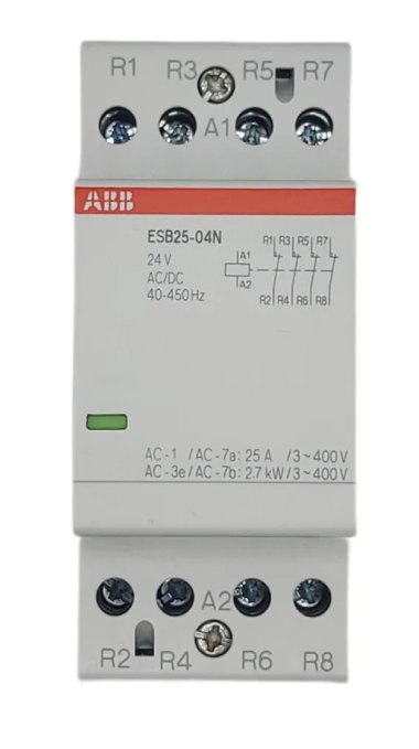 Контактор ESB25-04N-01 модульный (25А АС-1, 4НЗ), катушка 24В AC/DC 1SAE231111R0104 — Multielectrika