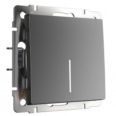 Выключатель одноклавишный с подсветкой (графит матовый) W1110164 &mdash; Multielectrika