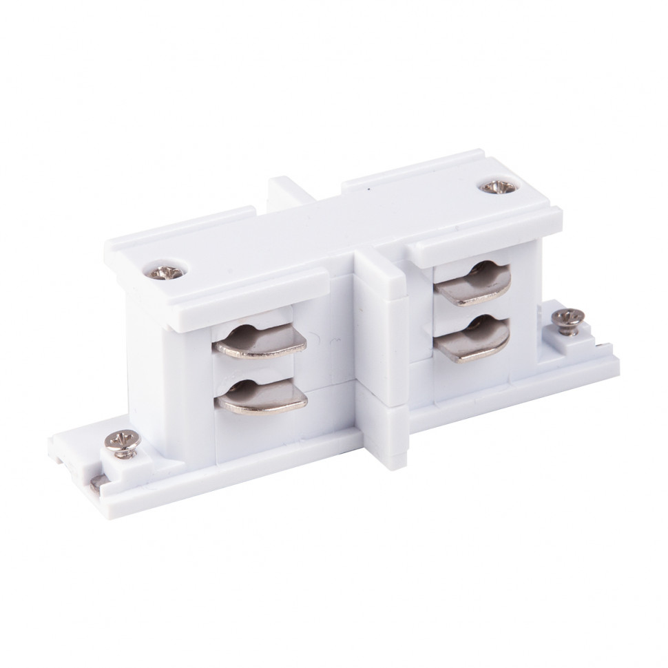 Коннектор прямой внутренний для трехфазного шинопровода белый TRC-1-3-II-WH фото 1 — Multielectrika