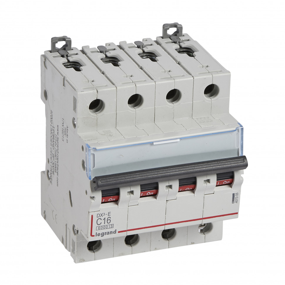 Автоматический выключатель DX-E 6000 - 6 кА - тип характеристики C - 4П - 230/400 В~ - 16 А - 4 модуля фото 1 &mdash; Multielectrika