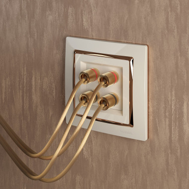 Рамка из поликарбоната на 1 пост Snabb слоновая кость/золото W0011932 — Multielectrika