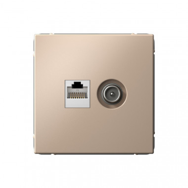 Розетка TV+RJ-45 Systeme Electric ArtGallery кат. 5Е, песочный — Multielectrika