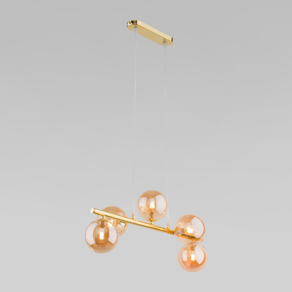 Подвесной светильник со стеклянными плафонами 4549 Estera Gold фото 1 — Multielectrika