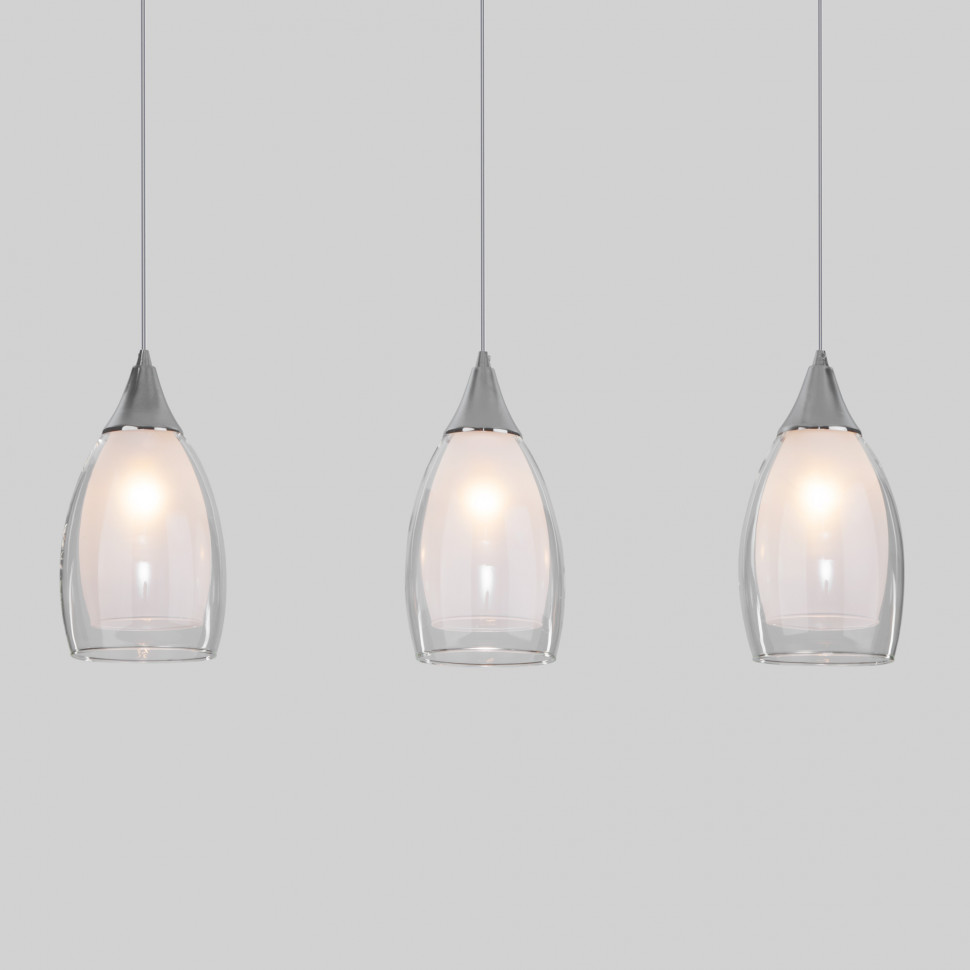 Подвесной светильник со стеклянным плафоном 50285/3 хром фото 1 — Multielectrika