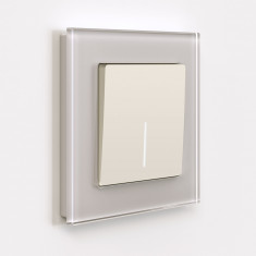 Выключатель одноклавишный с подсветкой (айвори матовый) W1110162 &mdash; Multielectrika