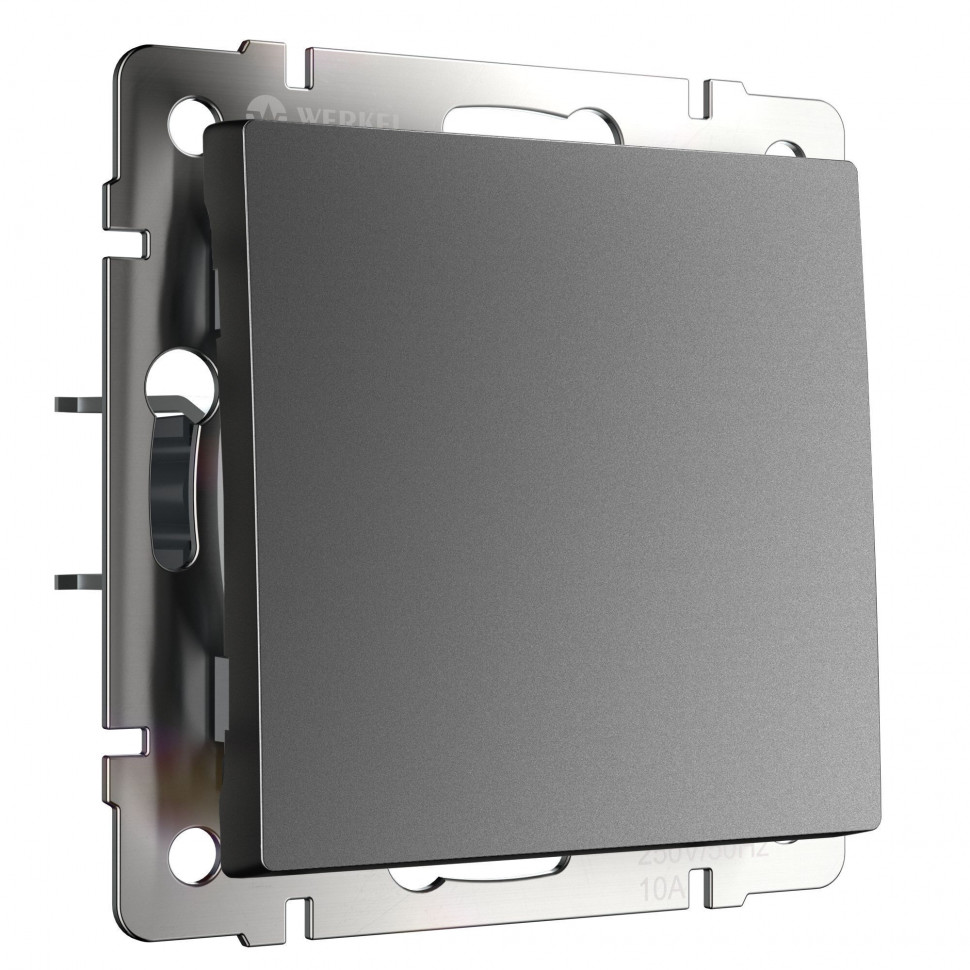 Выключатель одноклавишный (графит матовый) W1110064 фото 1 &mdash; Multielectrika