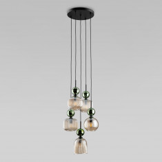 Подвесной светильник со стеклянными плафонами 11149 Sophia Green Cognac &mdash; Multielectrika