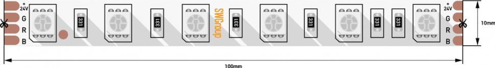 Лента светодиодная SWG SWG560 SWG560-24-14.4-RGB-M фото 1 — Multielectrika