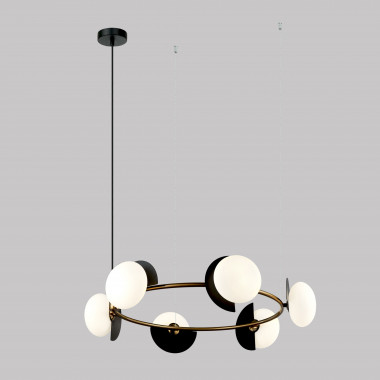 Умный подвесной светильник 70150/6 черный/латунь Smart — Multielectrika