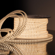 Светодиодная лента 220 В 18 Вт/м 180 Led/м 2835 IP65, дневной белый 4200К, 50 м Лента светодиодная 220V 18W 180Led 2835 двухрядная IP65 дневной белый, 50 м &mdash; Multielectrika