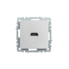 Розетка HDMI IEK Brite РHDMI-0-БрА алюминий &mdash; Multielectrika