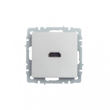 Розетка HDMI IEK Brite РHDMI-0-БрА алюминий — Multielectrika