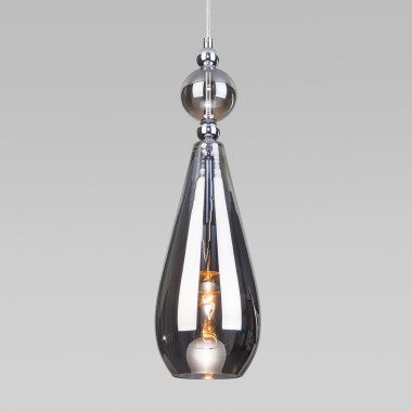 Подвесной светильник со стеклянным плафоном 50202/1 дымчатый — Multielectrika