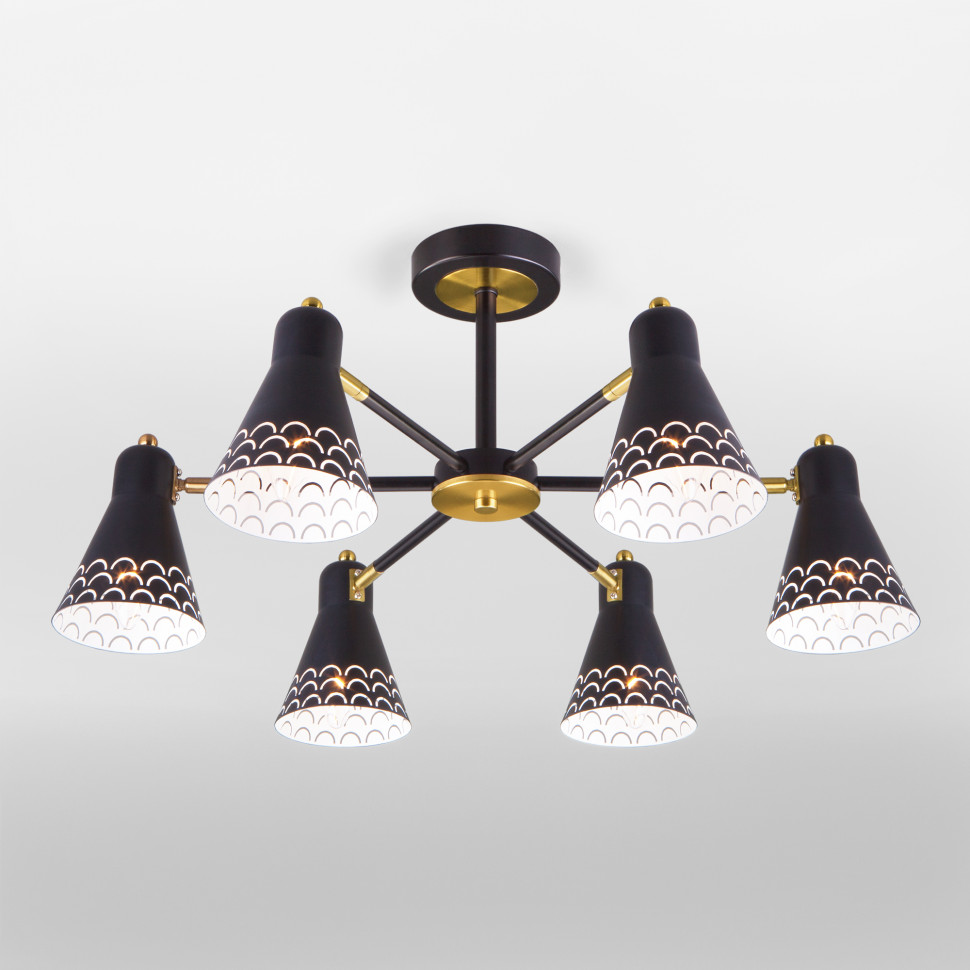 Потолочная люстра 70100/6 черный фото 1 &mdash; Multielectrika