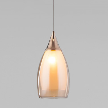 Подвесной светильник со стеклянным плафоном 50085/1 золото — Multielectrika