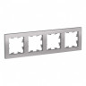 Рамка Schneider Electric Atlas Design на 4 поста, алюминий