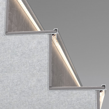 LL-2-ALP025 Встраиваемый алюминиевый профиль для подсветки ступеней (под ленту до 11mm) LL-2-ALP025 — Multielectrika