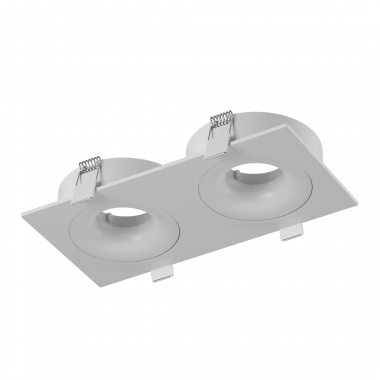Корпус светильника встраиваемый,серия COMBO 2,  двойной, квадратный, белый, COMBO-2S2-WH — Multielectrika