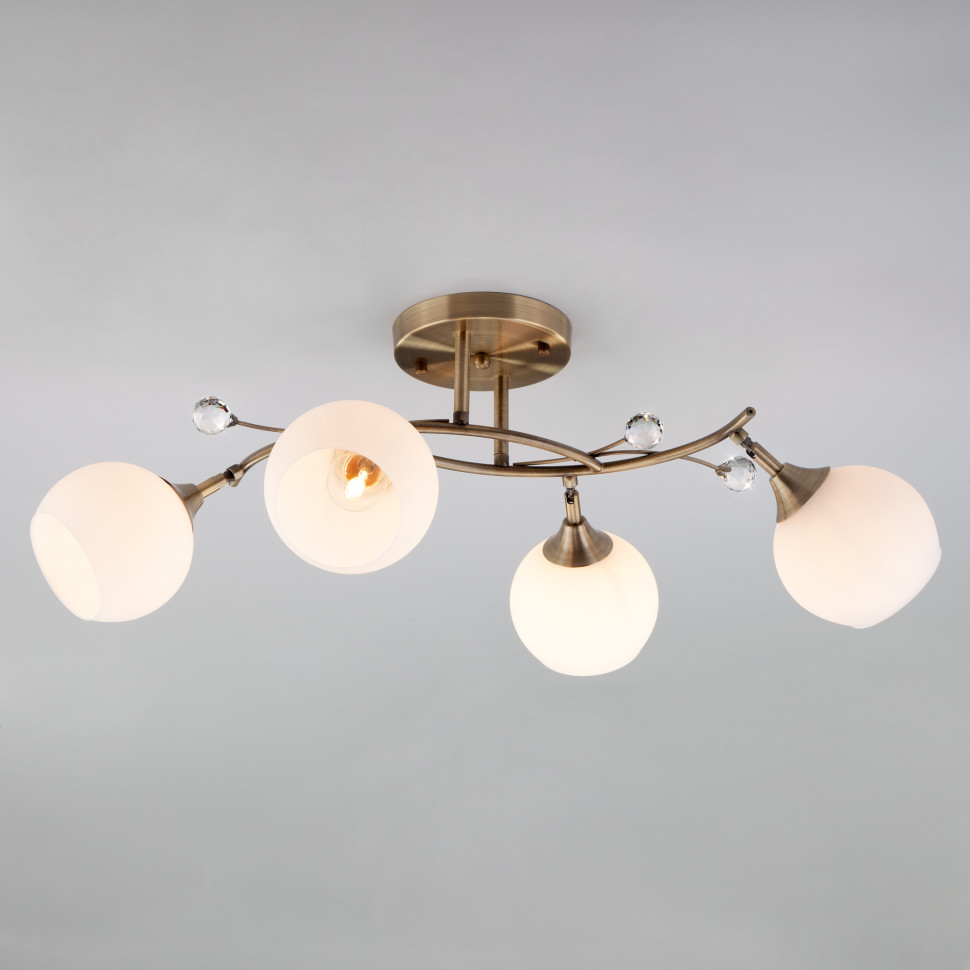 Люстра с плафонами 9604/4 античная бронза фото 1 — Multielectrika