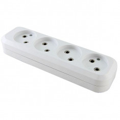 Колодка розеточная 4 гнезда 2П б/з 10А 250В белая TDM &mdash; Multielectrika