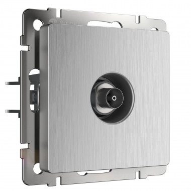 ТВ-розетка оконечная (cеребряный рифленый) W1183009 — Multielectrika