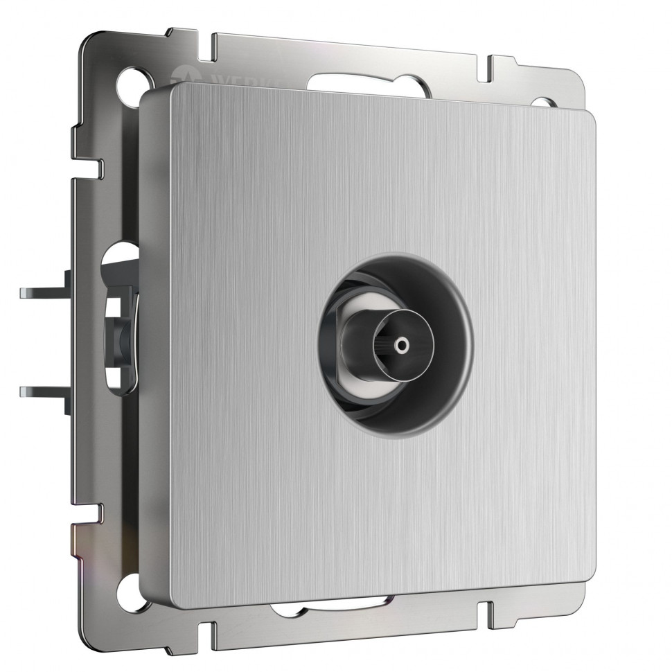 ТВ-розетка оконечная (cеребряный рифленый) W1183009 фото 1 &mdash; Multielectrika