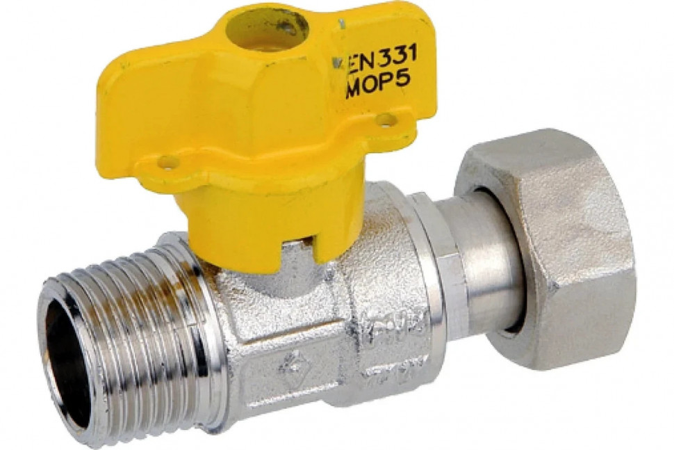 Kран шаровой для газа Bugatti Rp1/2"x G3/4" арт.571 05710003 фото 1 &mdash; Multielectrika