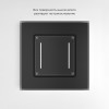 Сенсорный выключатель двухклавишный с подсветкой (черный) W4522008 фото 4 &mdash; Multielectrika