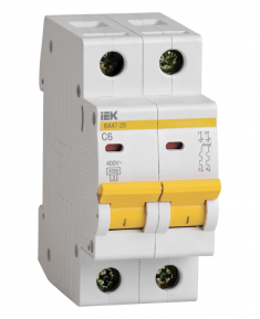 Автоматический выключатель ВА47-29 2Р 6А 4,5кА характеристика С IEK MVA20-2-006-C &mdash; Multielectrika