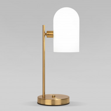 Настольный светильник со стеклянным плафоном 01164/1 латунь — Multielectrika