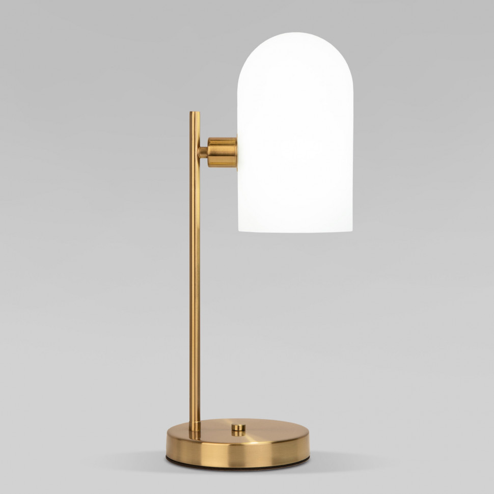 Настольный светильник со стеклянным плафоном 01164/1 латунь фото 1 &mdash; Multielectrika