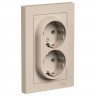 Розетка двойная Systeme Electric AtlasDesign в сборе, 16А, песочный