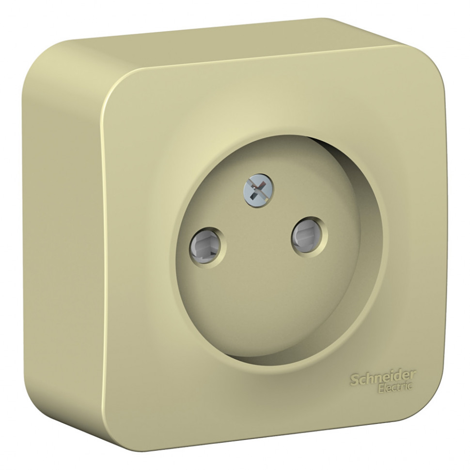 Розетка силовая Systeme Electric Blanca без заземления, со шторками, бежевая 16А фото 1 — Multielectrika