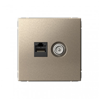 Розетка TV+RJ-45 Systeme Electric ArtGallery кат. 5Е, шампань — Multielectrika