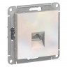 Розетка Schneider Electric Atlas Design RJ-45 кат. 5е, жемчуг