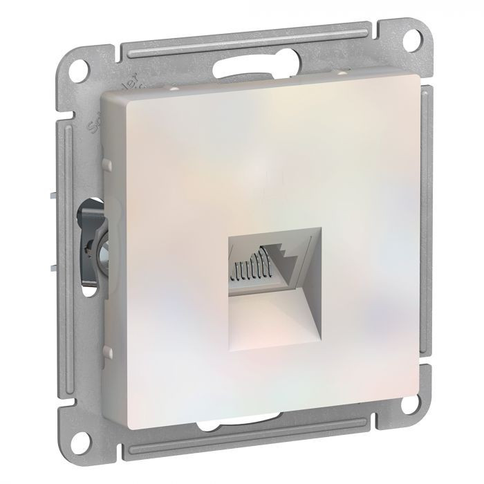 Розетка Schneider Electric Atlas Design RJ-45 кат. 5е, жемчуг фото 1 — Multielectrika