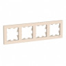 Рамка Schneider Electric Atlas Design на 4 поста, бежевая