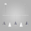 Подвесной светильник с конусными плафонами 50088/5 белый/серебро фото 3 &mdash; Multielectrika