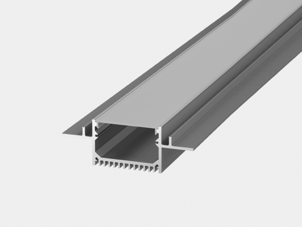 Алюминиевый профиль Design LED без видимой рамки LG49, 2500 мм, анодированный  фото 1 — Multielectrika