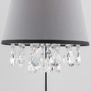 Настольный светильник с тканевым абажуром 01036/1 хром — Multielectrika