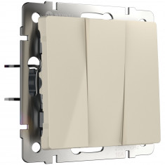 Выключатель трехклавишный (слоновая кость) W1130003 &mdash; Multielectrika