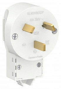 Вилка силовая Schneider Electric BLNSV003231 2Р+N, 32А, 250В, белая &mdash; Multielectrika
