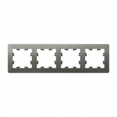 Рамка на 4 поста Systeme Electric AtlasDesign Air сталь &mdash; Multielectrika