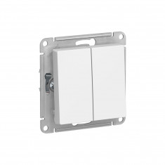 Переключатель двухклавишный Systeme Electric AtlasDesign 10А, лотос &mdash; Multielectrika