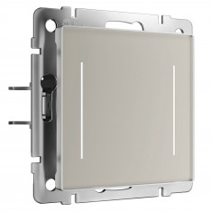 Сенсорный выключатель двухклавишный с подсветкой (дымчатый) W4522014 &mdash; Multielectrika